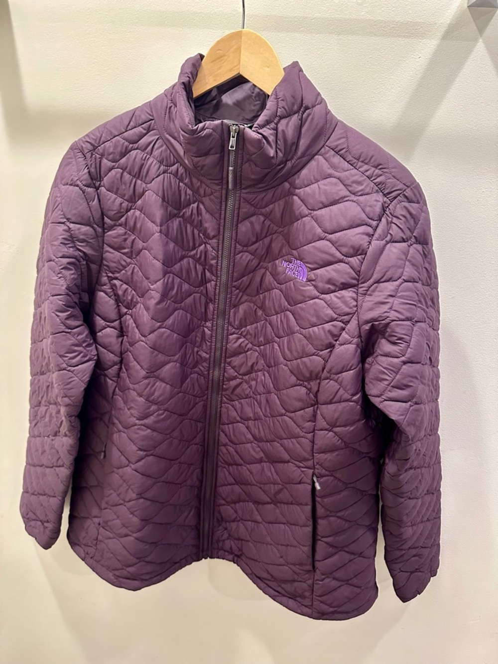 The North Face Thermoball Quilted Full-Zip Jacket - Plum- XL